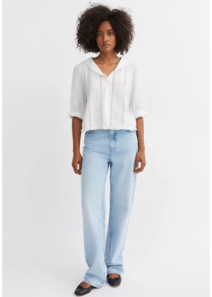 Magnolia short sleeve bluse Optic White Skall Studio 